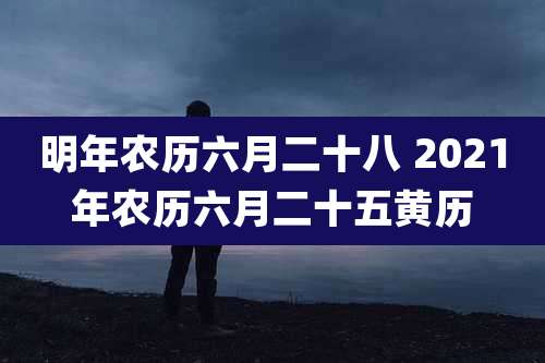 明年农历六月二十八 2021年农历六月二十五黄历