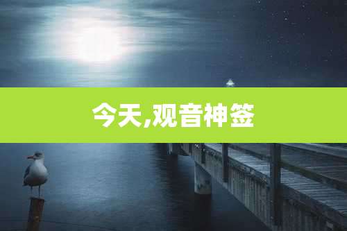 今天,观音神签