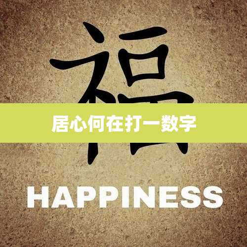 居心何在打一数字