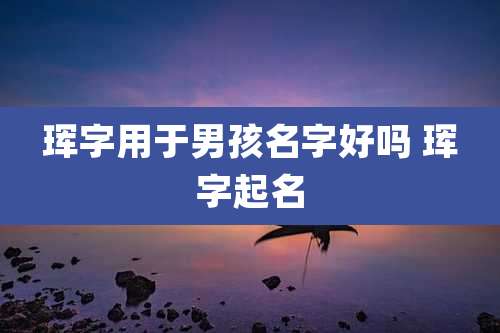 珲字用于男孩名字好吗 珲字起名