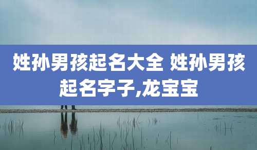 姓孙男孩起名大全 姓孙男孩起名字子,龙宝宝