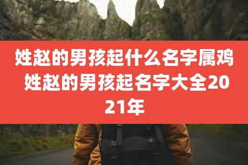 姓赵的男孩起什么名字属鸡 姓赵的男孩起名字大全2021年