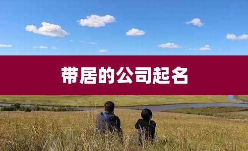 带居的公司起名