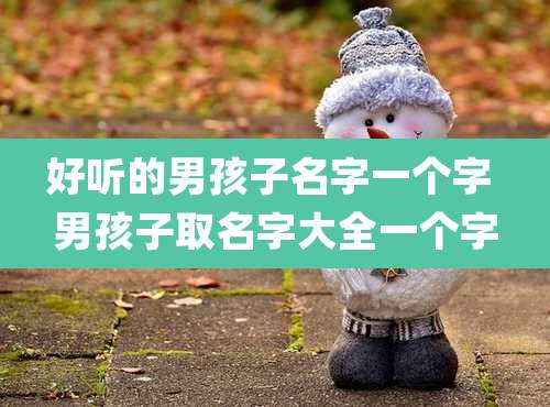 好听的男孩子名字一个字 男孩子取名字大全一个字