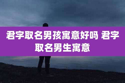 君字取名男孩寓意好吗 君字取名男生寓意