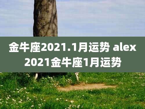 金牛座2021.1月运势 alex2021金牛座1月运势