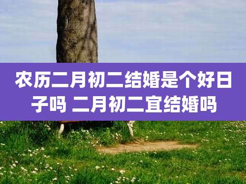 农历二月初二结婚是个好日子吗 二月初二宜结婚吗