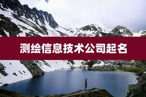 测绘信息技术公司起名
