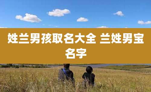 姓兰男孩取名大全 兰姓男宝名字