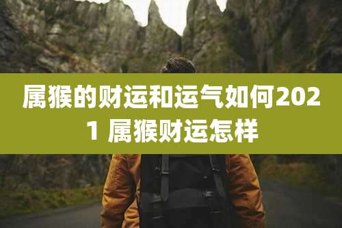 属猴的财运和运气如何2021 属猴财运怎样