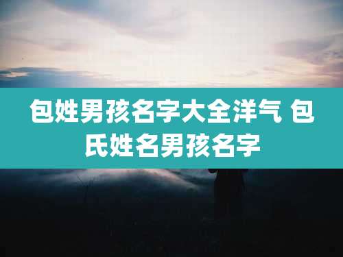 包姓男孩名字大全洋气 包氏姓名男孩名字