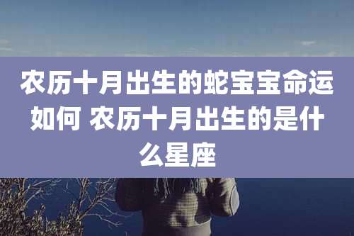 农历十月出生的蛇宝宝命运如何 农历十月出生的是什么星座