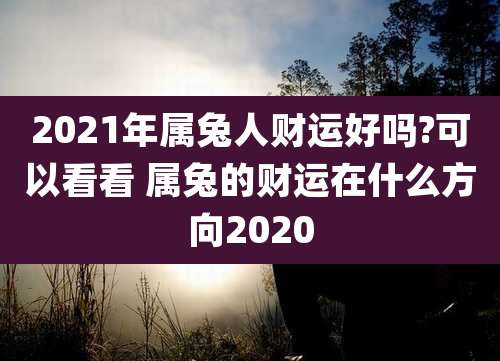 2021年属兔人财运好吗?可以看看 属兔的财运在什么方向2020