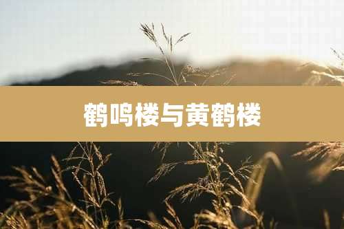 鹤鸣楼与黄鹤楼