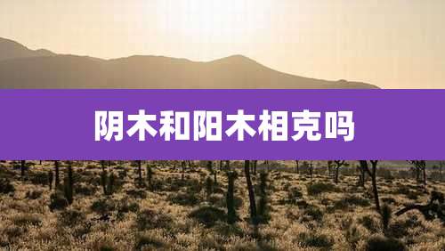 阴木和阳木相克吗