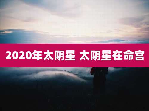 2020年太阴星 太阴星在命宫