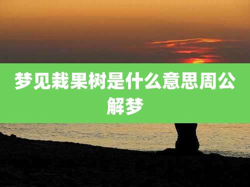 梦见栽果树是什么意思周公解梦