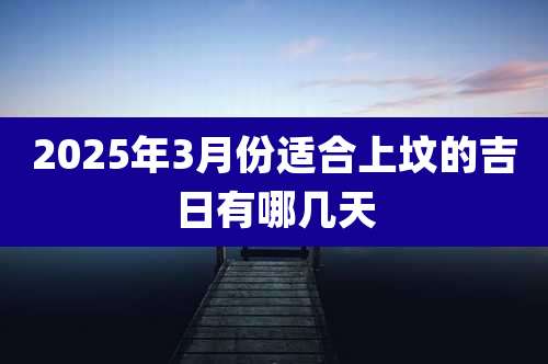2025年3月份适合上坟的吉日有哪几天