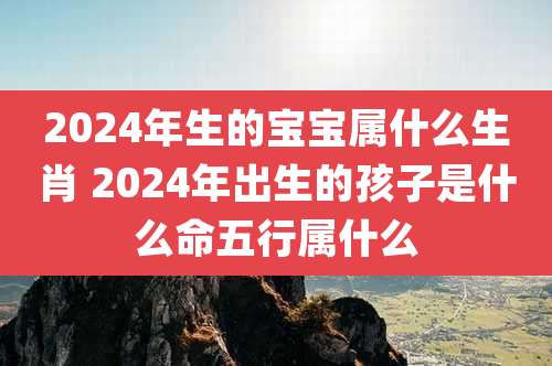 2024年生的宝宝属什么生肖 2024年出生的孩子是什么命五行属什么