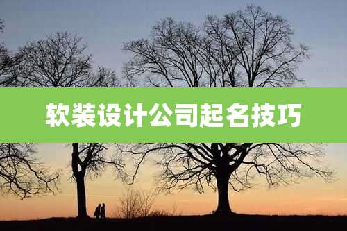 软装设计公司起名技巧
