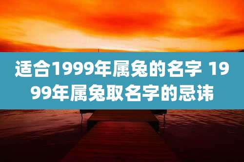 适合1999年属兔的名字 1999年属兔取名字的忌讳