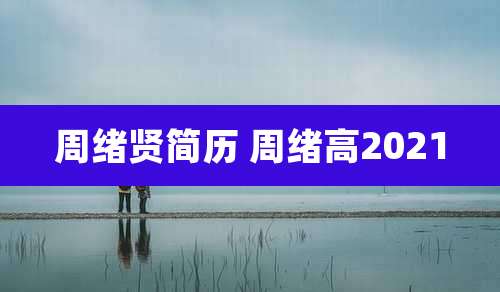 周绪贤简历 周绪高2021