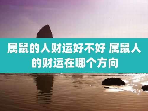 属鼠的人财运好不好 属鼠人的财运在哪个方向