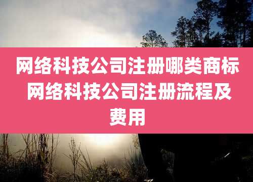 网络科技公司注册哪类商标 网络科技公司注册流程及费用