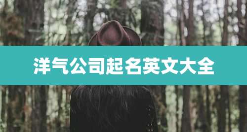 洋气公司起名英文大全