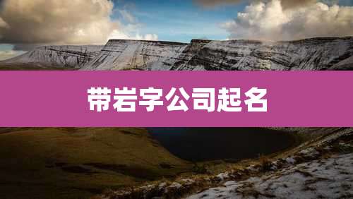 带岩字公司起名