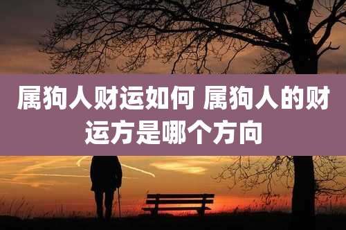 属狗人财运如何 属狗人的财运方是哪个方向