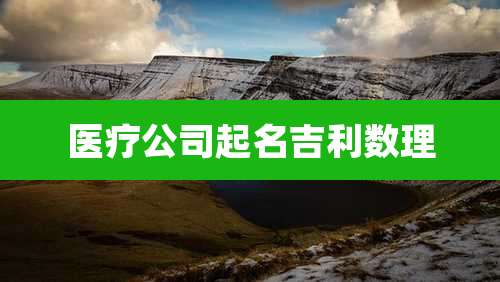 医疗公司起名吉利数理