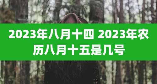 2023年八月十四 2023年农历八月十五是几号