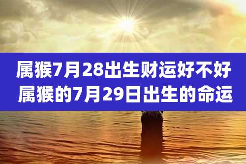 属猴7月28出生财运好不好 属猴的7月29日出生的命运