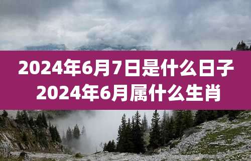 2024年6月7日是什么日子 2024年6月属什么生肖