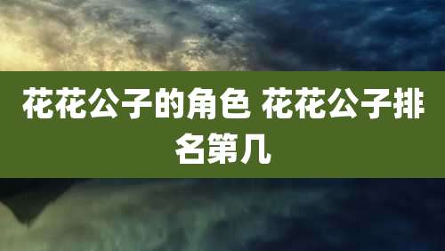 花花公子的角色 花花公子排名第几