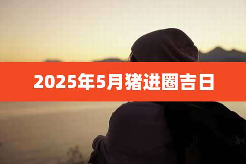 2025年5月猪进圈吉日