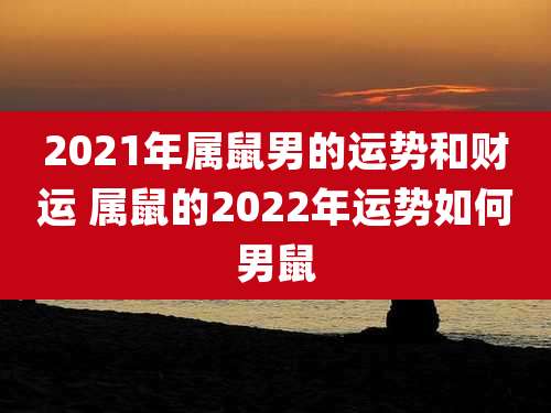 2021年属鼠男的运势和财运 属鼠的2022年运势如何男鼠
