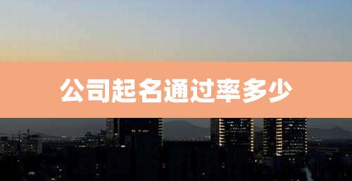 公司起名通过率多少