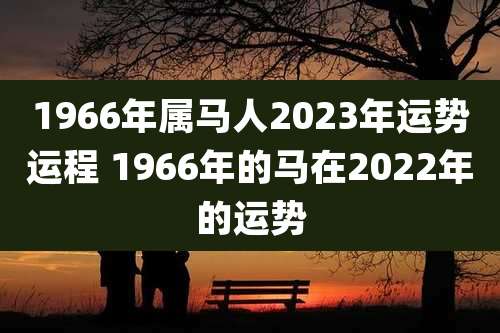 1966年属马人2023年运势运程 1966年的马在2022年的运势