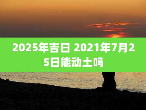 2025年吉日 2021年7月25日能动土吗