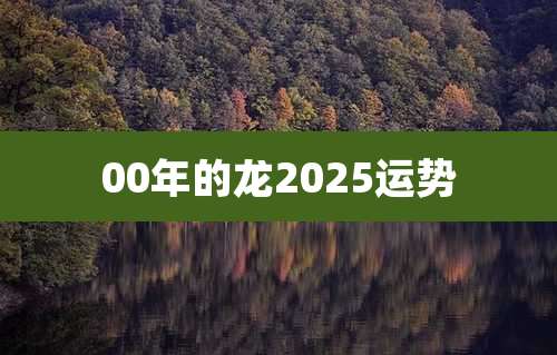 00年的龙2025运势
