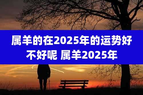 属羊的在2025年的运势好不好呢 属羊2025年