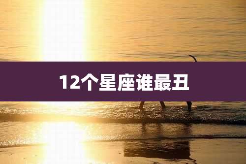 12个星座谁最丑