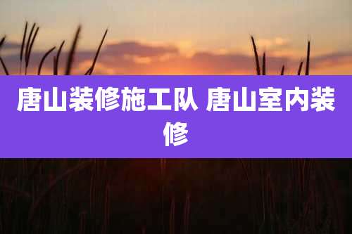 唐山装修施工队 唐山室内装修