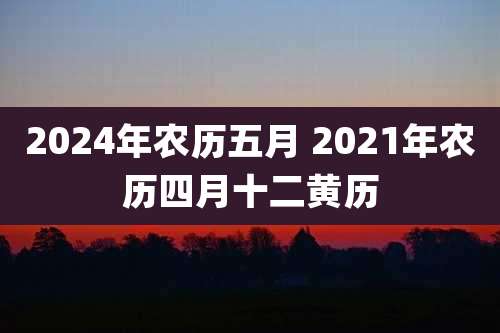 2024年农历五月 2021年农历四月十二黄历