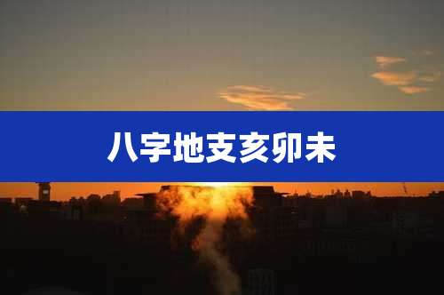 八字地支亥卯未