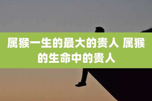 属猴一生的最大的贵人 属猴的生命中的贵人