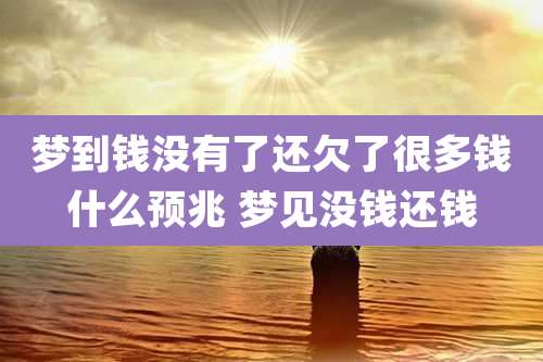 梦到钱没有了还欠了很多钱什么预兆 梦见没钱还钱
