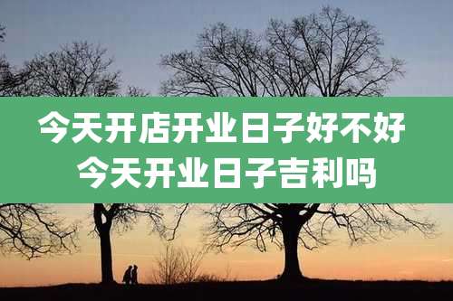 今天开店开业日子好不好 今天开业日子吉利吗